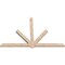 Ekena Millwork Kennewick Smooth Timber Gable Bracket, Douglas Fir, 108"W x 72"H x 3 1/2"D x 5 1/2"F, 16/12 Pitch GBW108X72X0406KEN00SDF - alternate 3